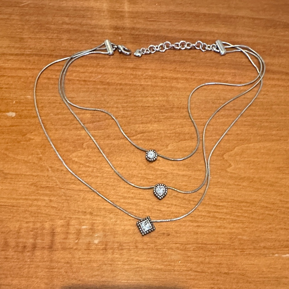 Brighton, Layered Silver-Tone Pendant Necklace Set - Triple Strand